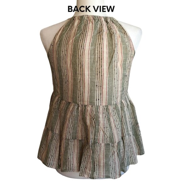 SALE!!!!!! NWT THML Stripe Linen Top with Embroidery - Picture 5 of 6